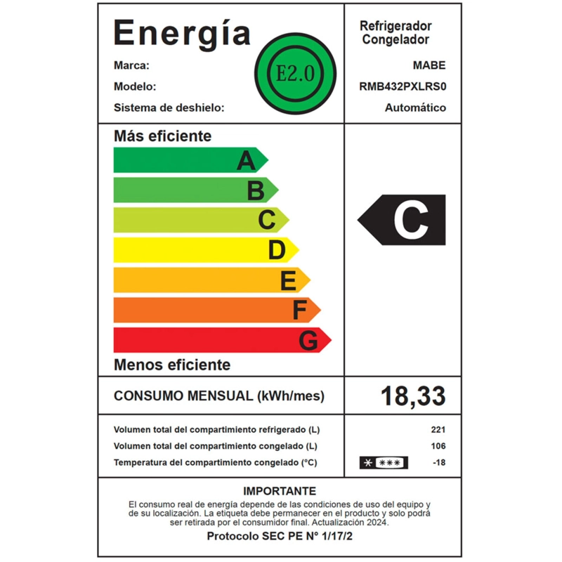 Refrigerador No Frost 360L Mabe RMB432PXLRS0 - 12