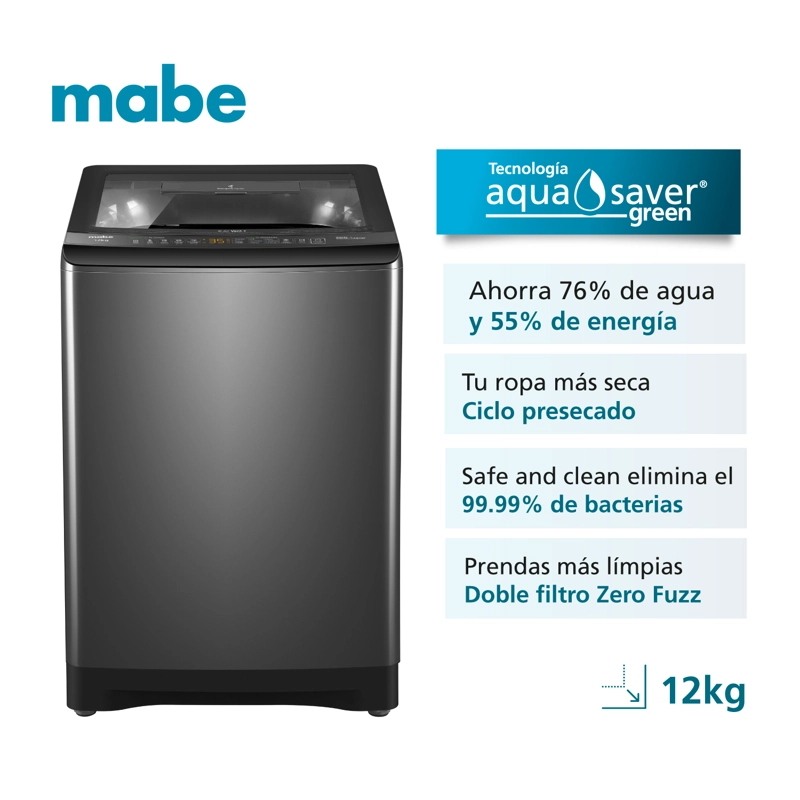Lavadora Automática 12Kg Diamond Gray Mabe LMA2120WDGCL0 - 2