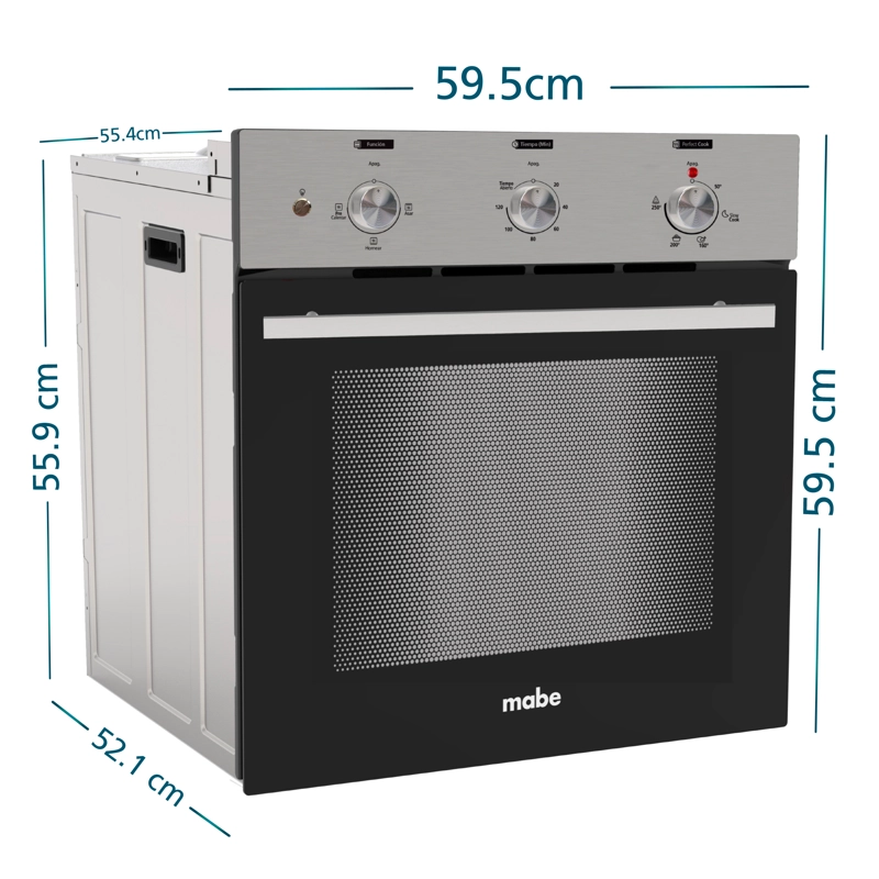 Kit Campana Extractora +Encimera a Gas CMG6044LD-1CL +Horno Eléctrico HM6031EXAI0 60cm Inox Mabe - 8