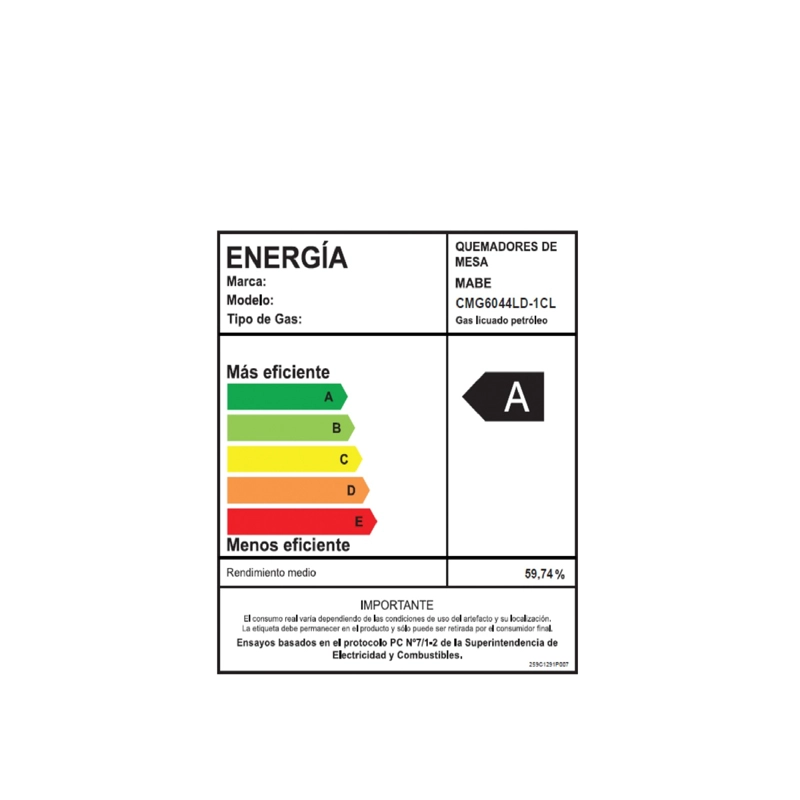 Kit Encimera a Gas LP 60cm CMG6044LD-1CL +Campana Extractora 60cm CM6045XV0 Inox Mabe - 13