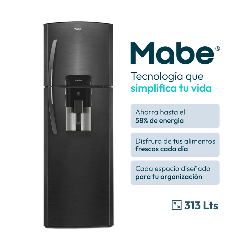 REFRIGERADOR AUTOMATICO 313L BRUTOS BLACK MABE RMA300FXUC - 2