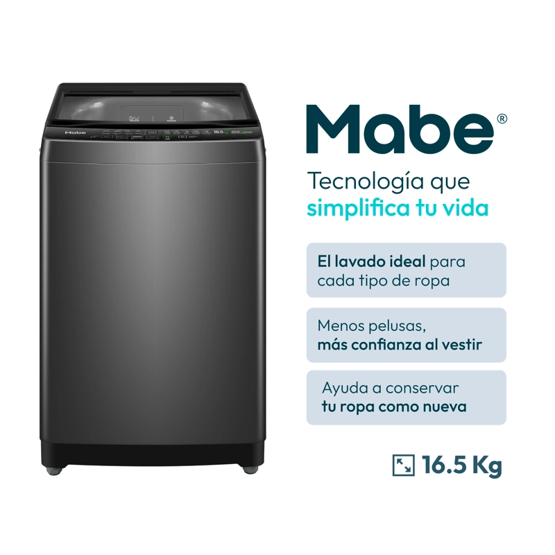 LAVADORA AUTOMATICA 16.5 KG DIAMOND GRAY MABE LMA6120WDGCL0 - 2