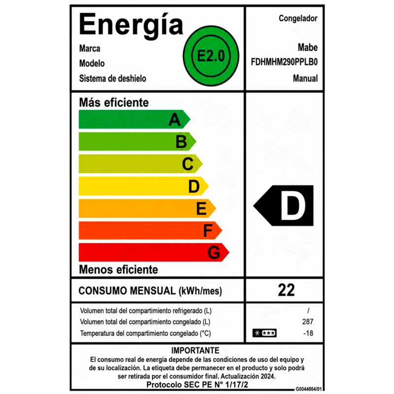 FREEZER HORIZONTAL 287 L NETOS BLANCO MABE FDHMHM290PPLB0 - 9