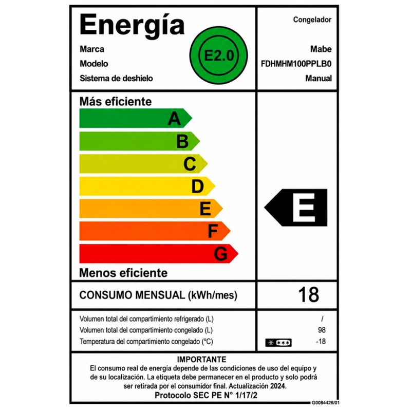 FREEZER HORIZONTAL 98L NETOS BLANCO MABE FDHMHM100PPLB0 - 9
