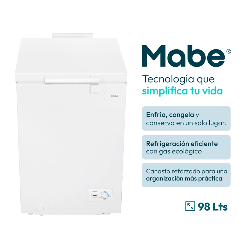 FREEZER HORIZONTAL 98L NETOS BLANCO MABE FDHMHM100PPLB0 - 2