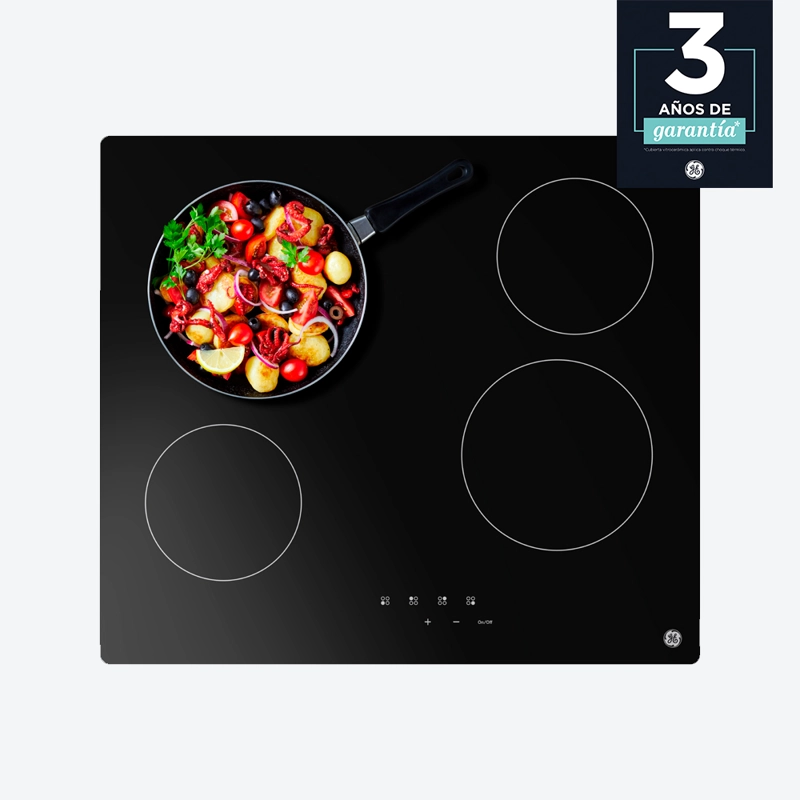 ENCIMERA ELE CTRICA 4 PLATOS 60CM VITROCERAMICA PG6040EVN0 GE - 6