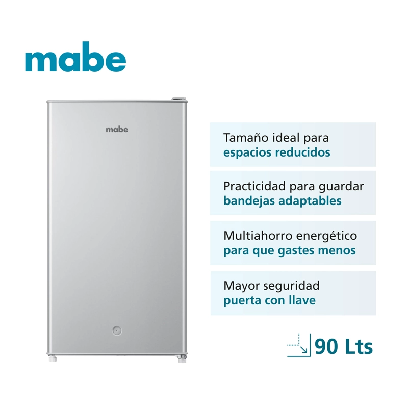 FRIGOBAR 90 L BRUTOS INOXIDABLE MABE RMF04LRX1 - 2