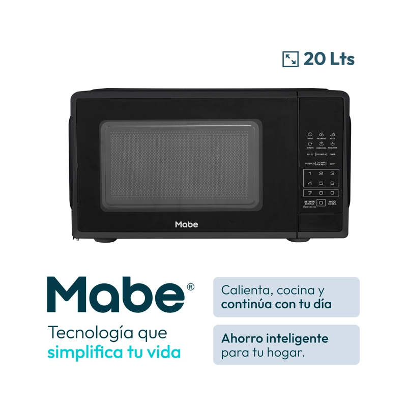 HORNO MICROONDAS 20L NEGRO HMM07CHBN MABE - 2