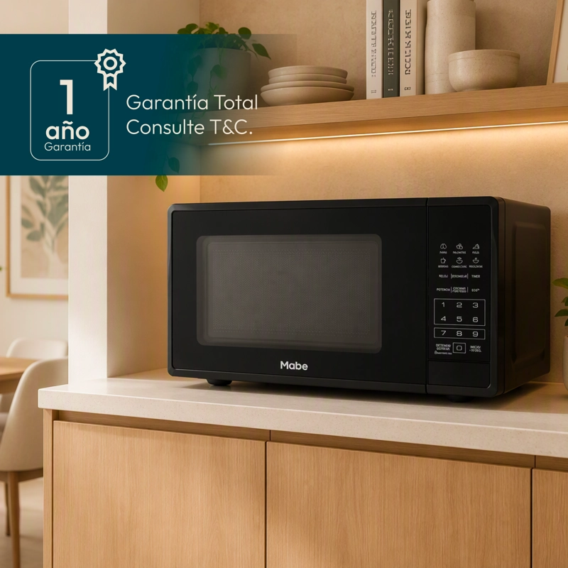 HORNO MICROONDAS 20L NEGRO HMM07CHBN MABE - 5