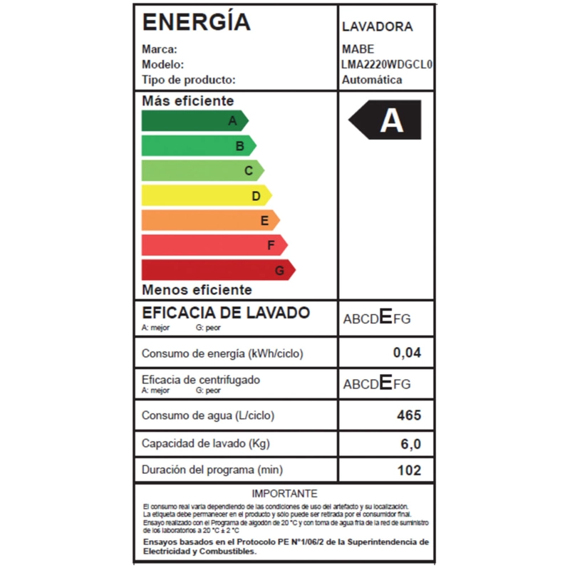 LAVADORA AUTOMATICA 22 KG DIAMOND GRAY MABE LMA2220WDGCL0 - 12