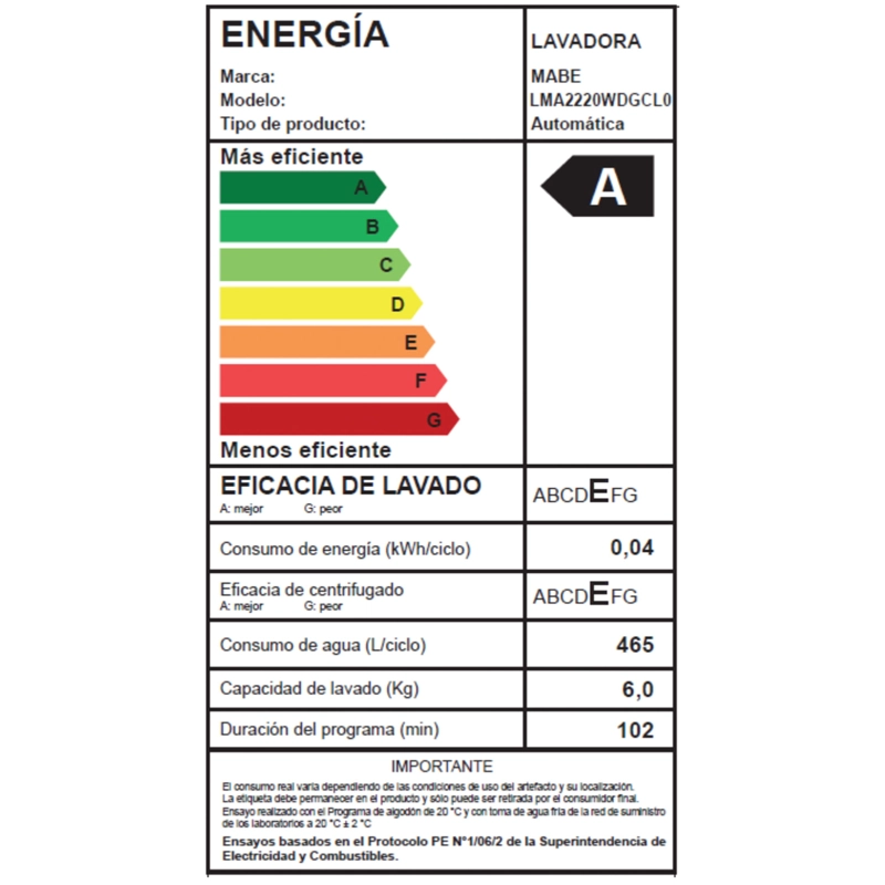 LAVADORA AUTOMATICA 22 KG DIAMOND GRAY MABE LMA2220WDGCL0 - 6