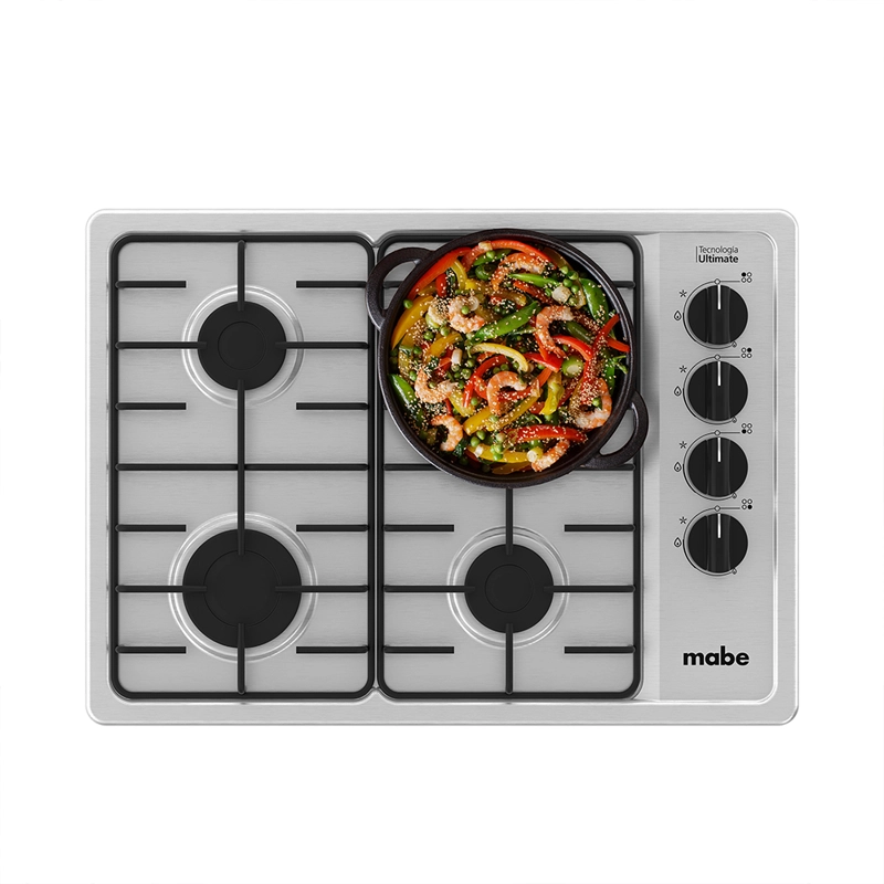 ENCIMERA A GAS 4 PLATOS 60CM INOX CMG6044SD-1CL MABE - 1