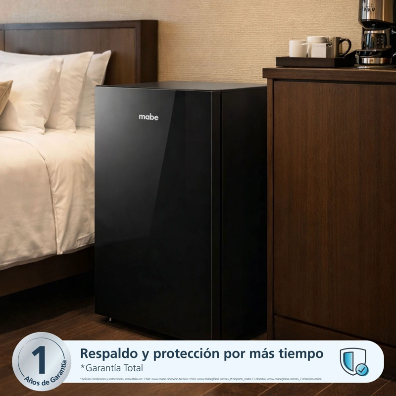 FRIGOBAR 90 L BRUTOS BLACK GLASS MABE RMF04HV1 - 5