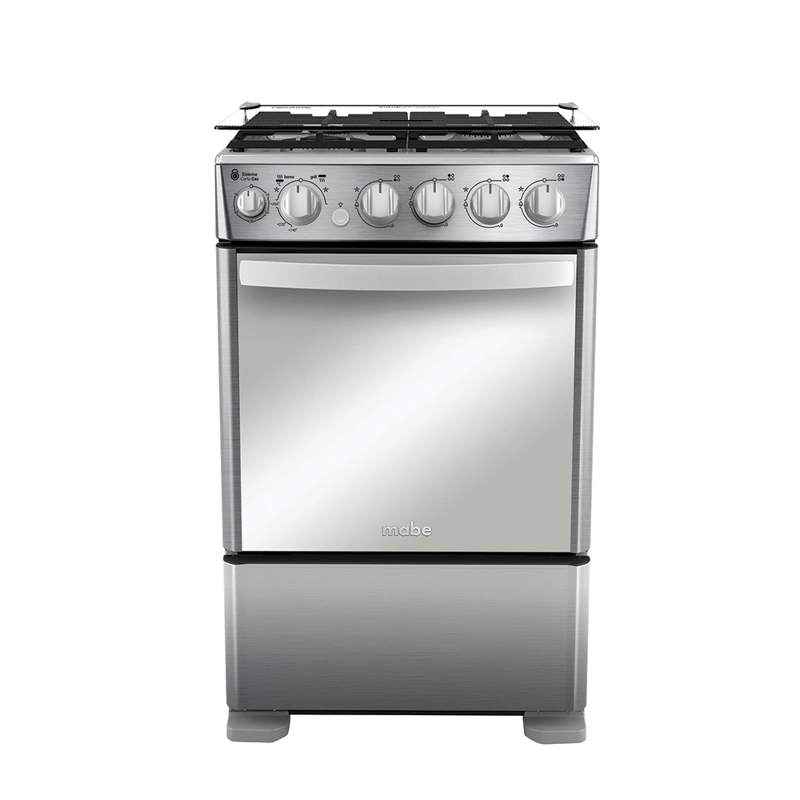 COCINA A GAS 55CM 4 PLATOS GRILL A GAS MABE CMC5560FX1 - 1