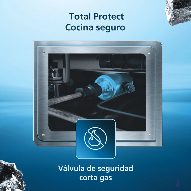 COCINA A GAS 55CM 4 PLATOS GRILL A GAS MABE CMC5560FX1 - 7