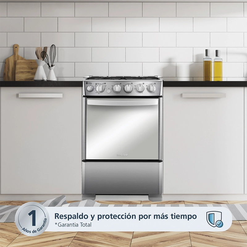 COCINA A GAS 55CM 4 PLATOS GRILL A GAS MABE CMC5560FX1 - 8
