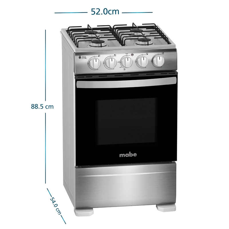 COCINA A GAS 4 PLATOS 51CM VALVULA CORTA GAS CMC20AXX-2 MABE - 3