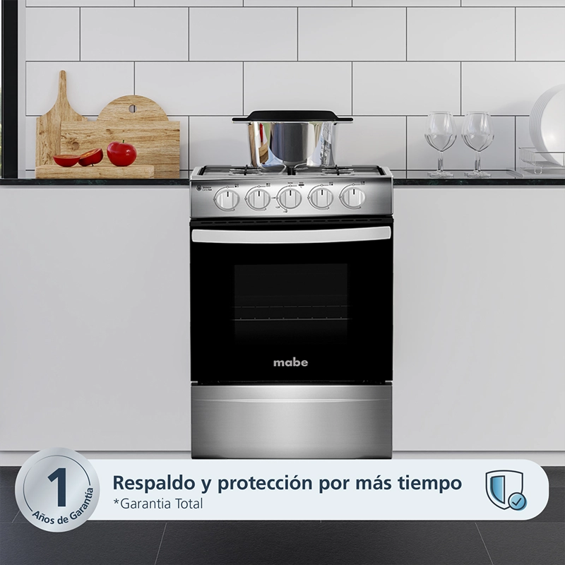 COCINA A GAS 4 PLATOS 51CM VALVULA CORTA GAS CMC20AXX-2 MABE - 4