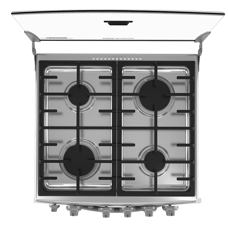 COCINA A GAS 4 PLATOS 55CM VALVULA CORTA GAS CMC5540FX1 MABE - 4