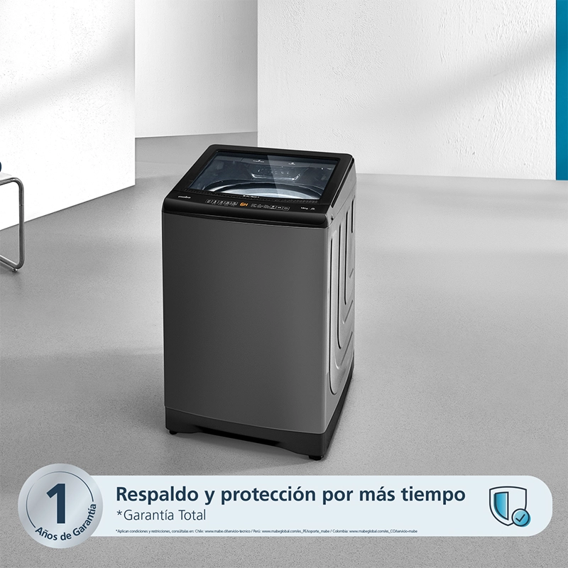 LAVADORA AUTOMATICA 9.5KG RECUBRIMIENTO ANTIBACTERIAL MABE LMA9520WDGCL0 - 5