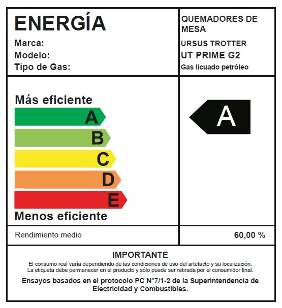 ENCIMERA GAS LICUADO URSUS TROTTER 2 PLATOS G2 - 3