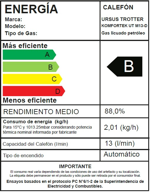 CALEFONT GAS LICUADO URSUS TROTTER KOMFORTEK M13-D - 5