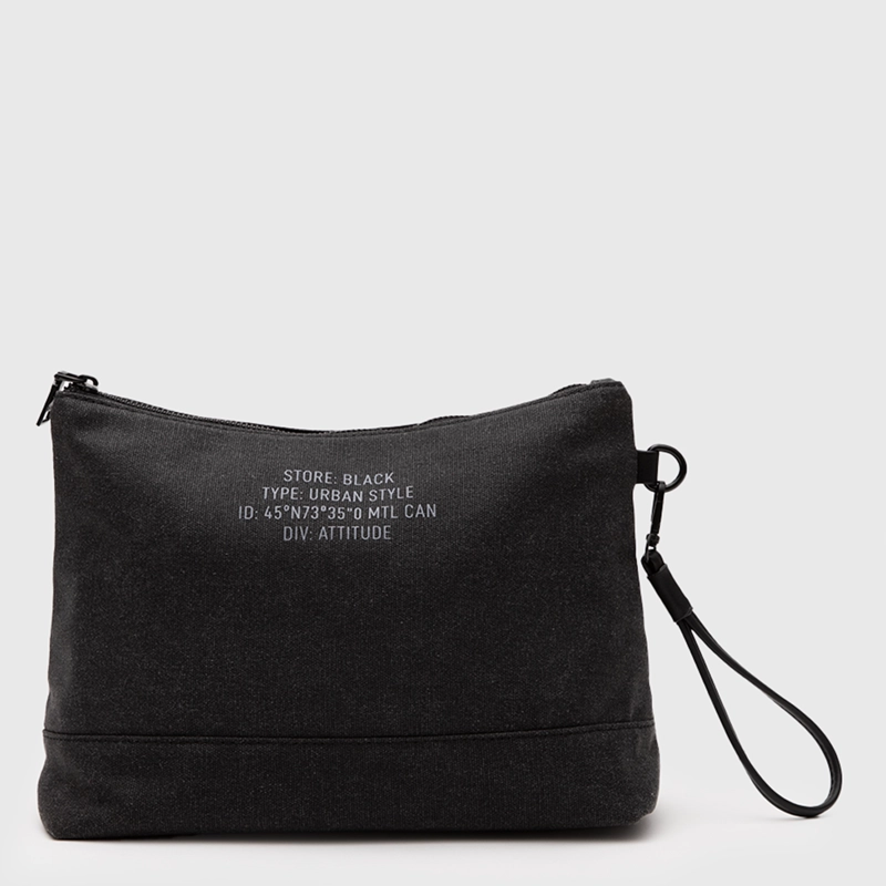 NECESER WAXED CANVAS BLACK BLACK BUBBA - 1