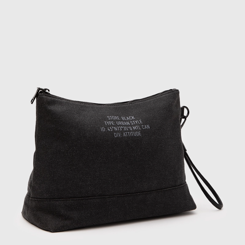 NECESER WAXED CANVAS BLACK BLACK BUBBA - 2