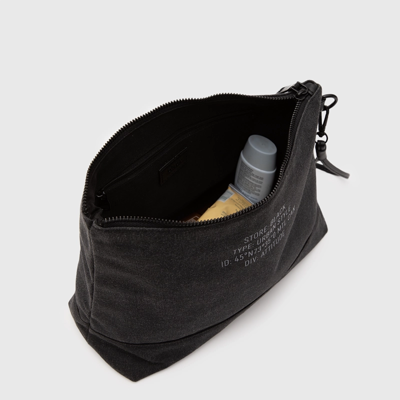 NECESER WAXED CANVAS BLACK BLACK BUBBA - 6