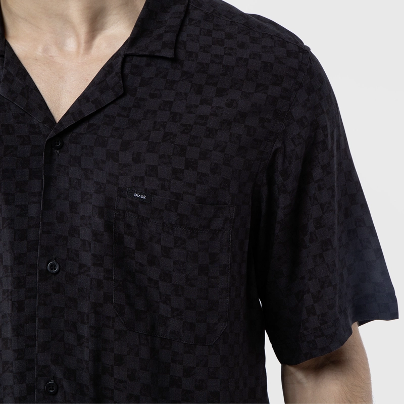 CAMISA VISCOSA DARK VICHY BLACK BUBBA - 4