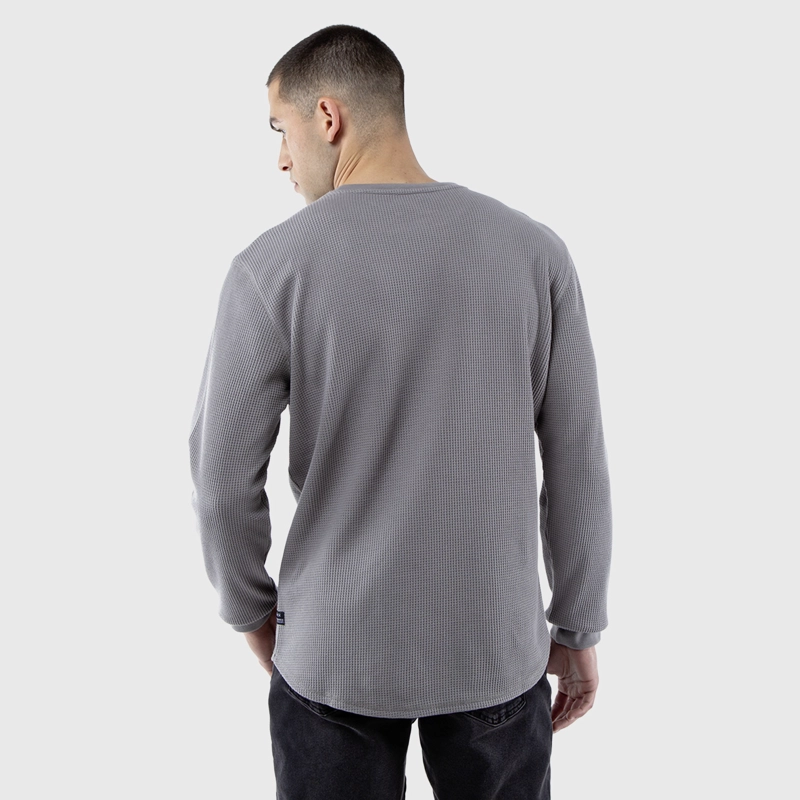 CREWNECK WAFFLE SUMMER GRIS BLACK BUBBA - 3