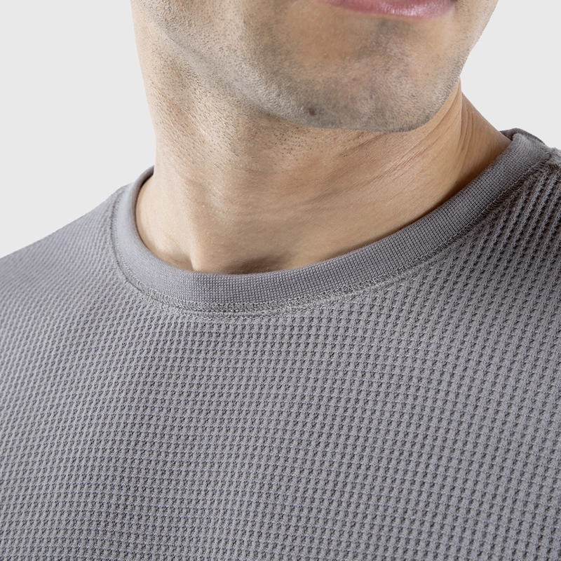 CREWNECK WAFFLE SUMMER GRIS BLACK BUBBA - 4