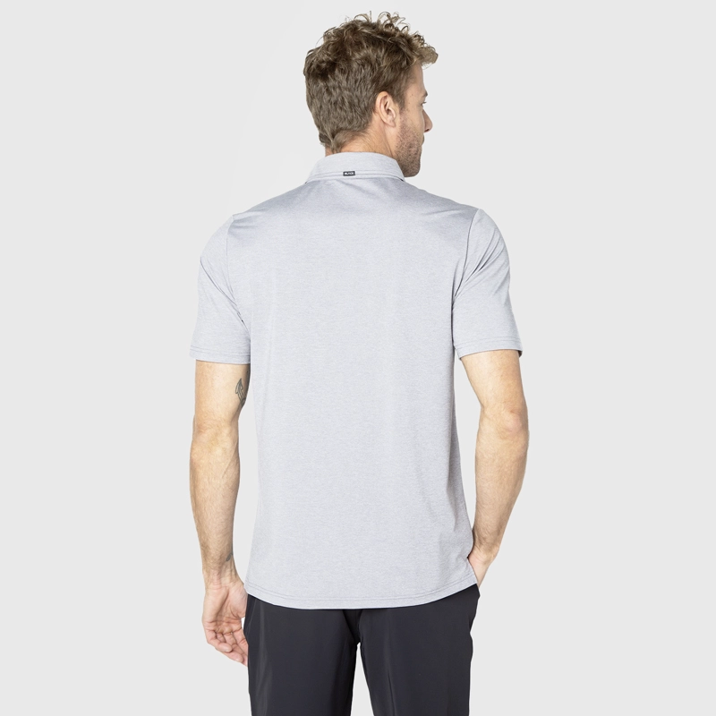 POLERA TECH GOLF LIGHT GREY BLACK BUBBA - 2