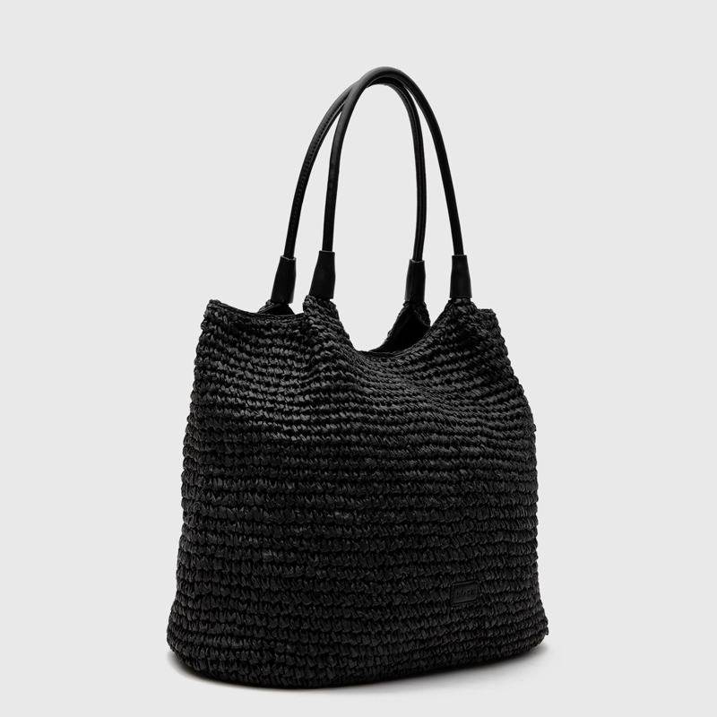 CARTERA TOTE RAFFIA BLACK BLACK BUBBA - 2