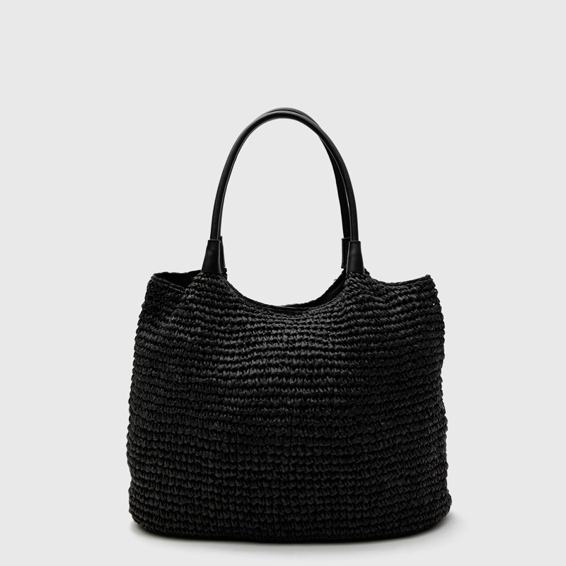 CARTERA TOTE RAFFIA BLACK BLACK BUBBA - 3