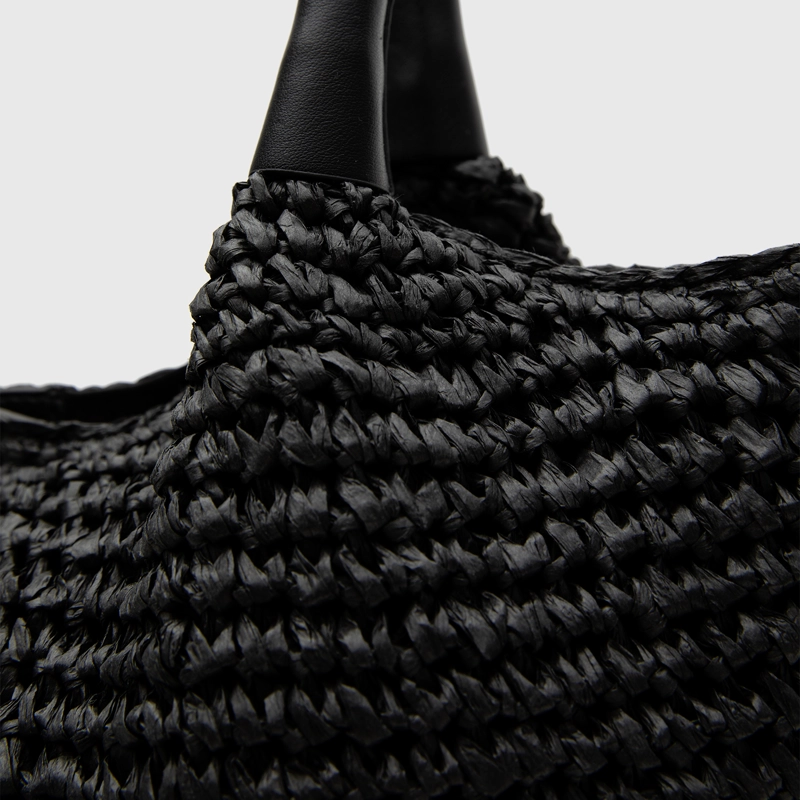 CARTERA TOTE RAFFIA BLACK BLACK BUBBA - 5
