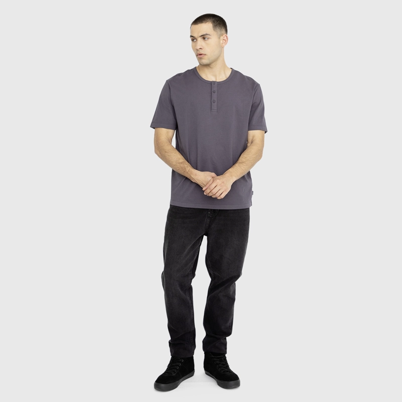 POLERA HENLEY STONE BLACK BUBBA - 5