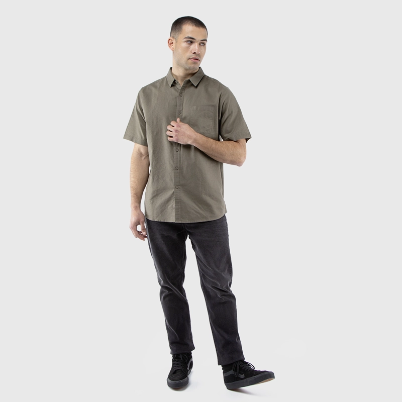 CAMISA MANGA CORTA LINO GRIS MARENGO BLACK BUBBA - 1
