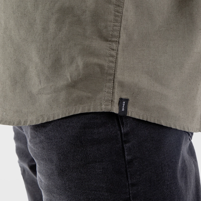 CAMISA MANGA CORTA LINO GRIS MARENGO BLACK BUBBA - 6