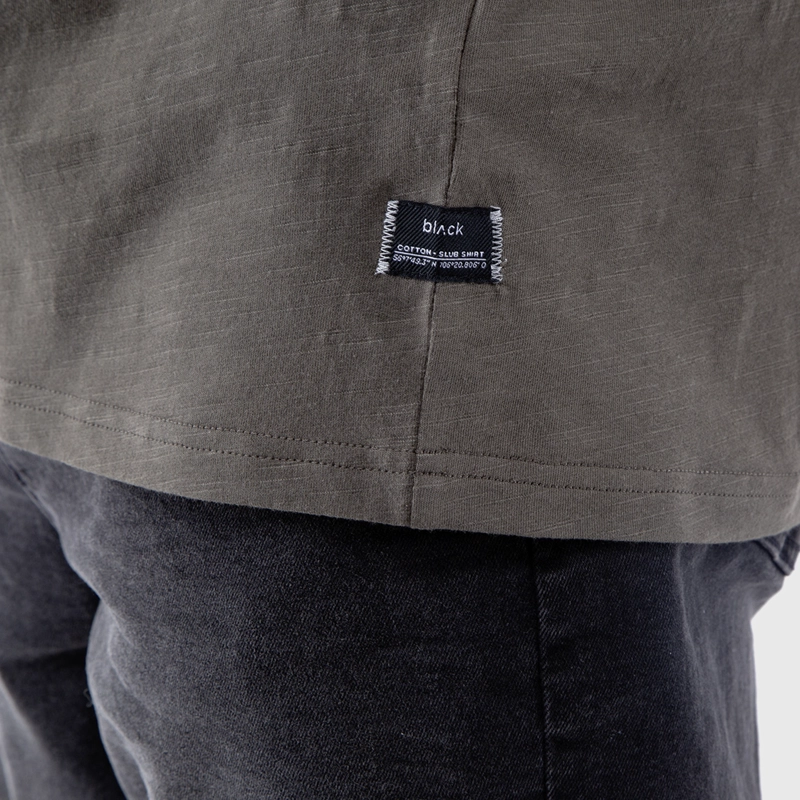 POLERA SLUB COTTON MILITAR BLACK BUBBA - 4