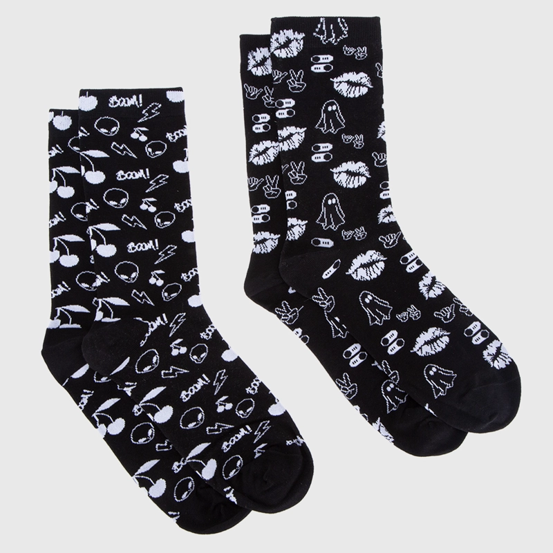 SET CALCETIN KISS BLACK BUBBA - 1