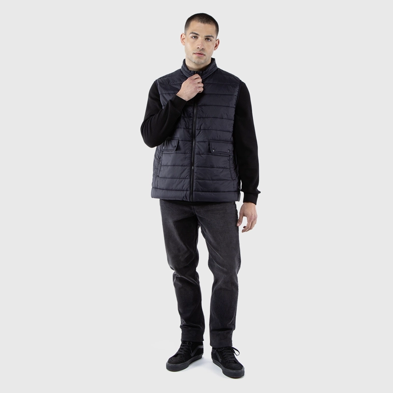 PARKA SIN MANGA BLACK BLACK BUBBA - 1
