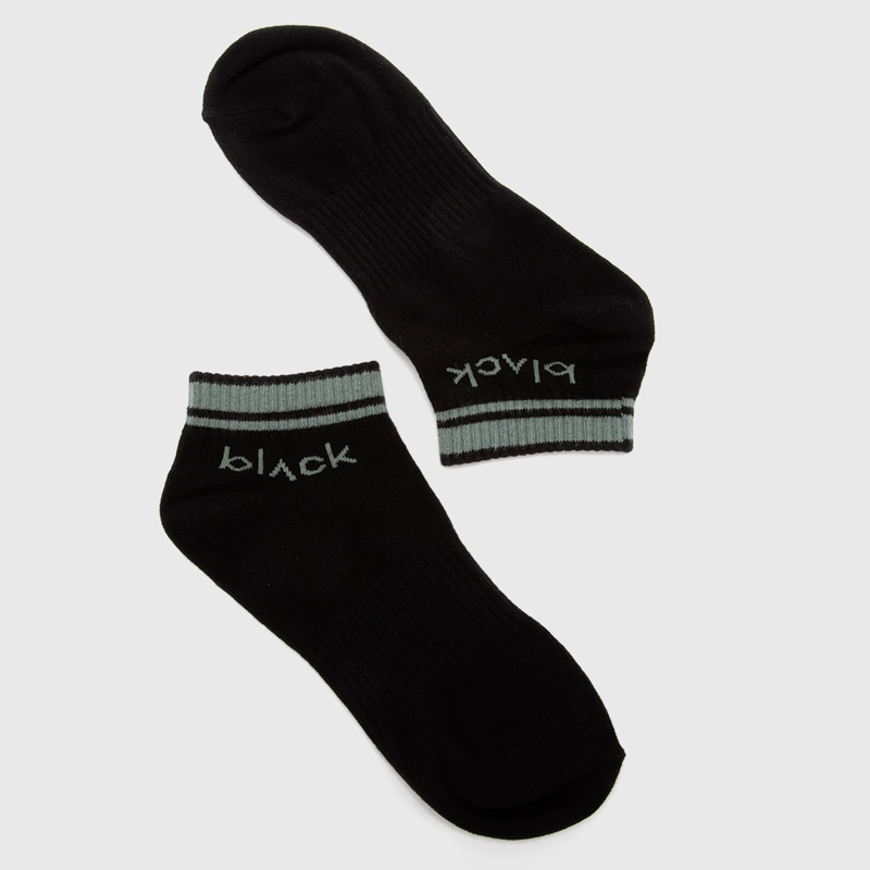 CALCETIN CORTO LOGO VERDE BLACK BUBBA - 2