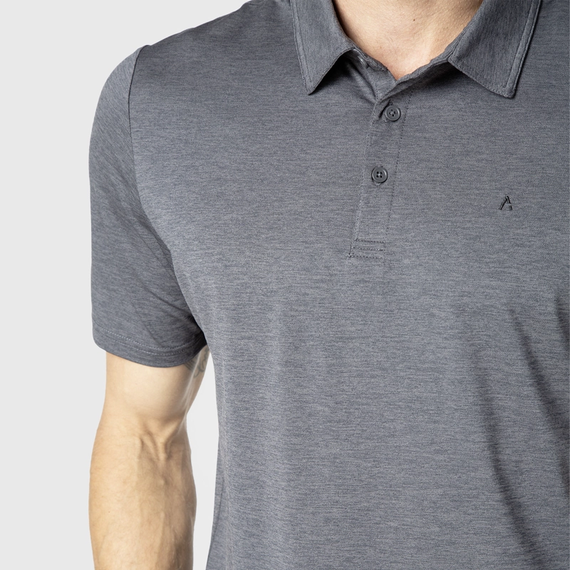 POLERA TECH GOLF DARK GREY BLACK BUBBA - 4