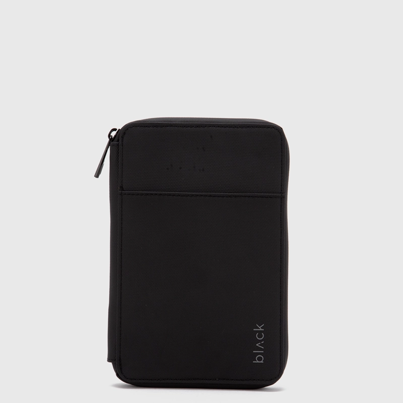 PASSPORT HOLDER TRAVEL TRANSIT BLACK BLACK BUBBA - 1
