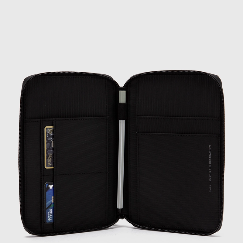 PASSPORT HOLDER TRAVEL TRANSIT BLACK BLACK BUBBA - 7