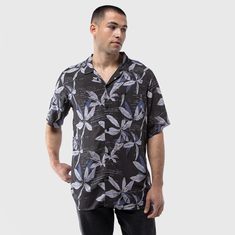 CAMISA VISCOSA DARK FLOWER BLACK BUBBA - 2