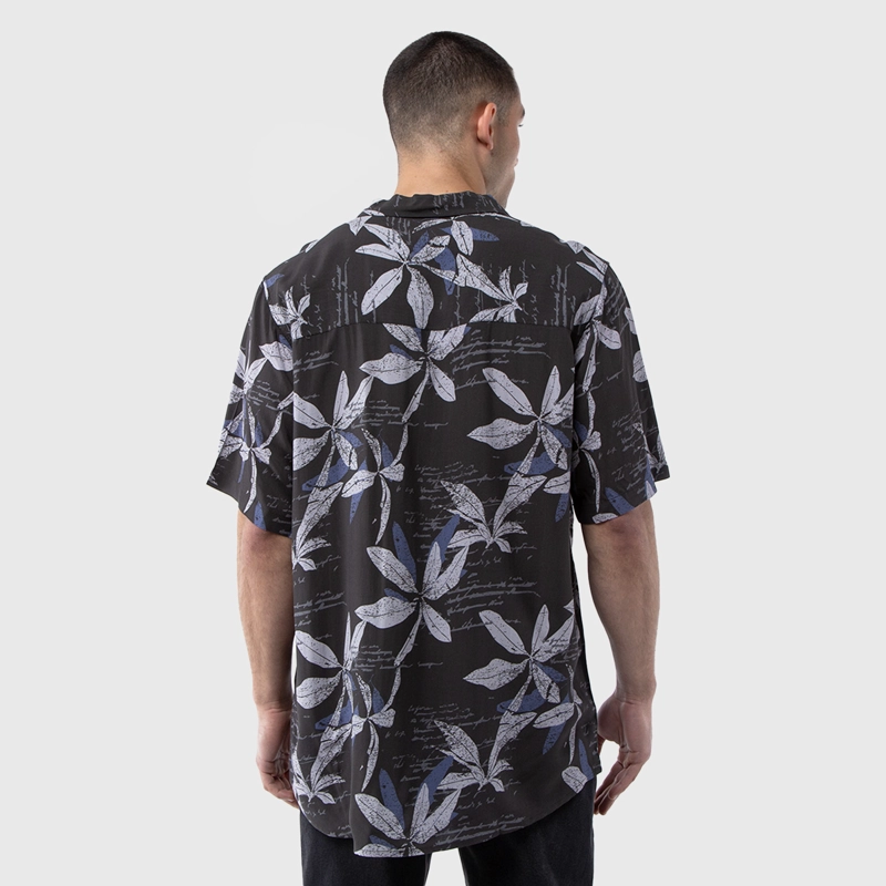 CAMISA VISCOSA DARK FLOWER BLACK BUBBA - 3