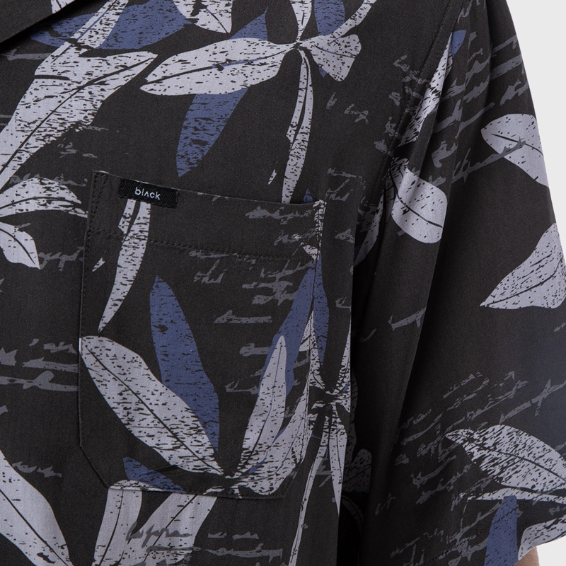 CAMISA VISCOSA DARK FLOWER BLACK BUBBA - 4