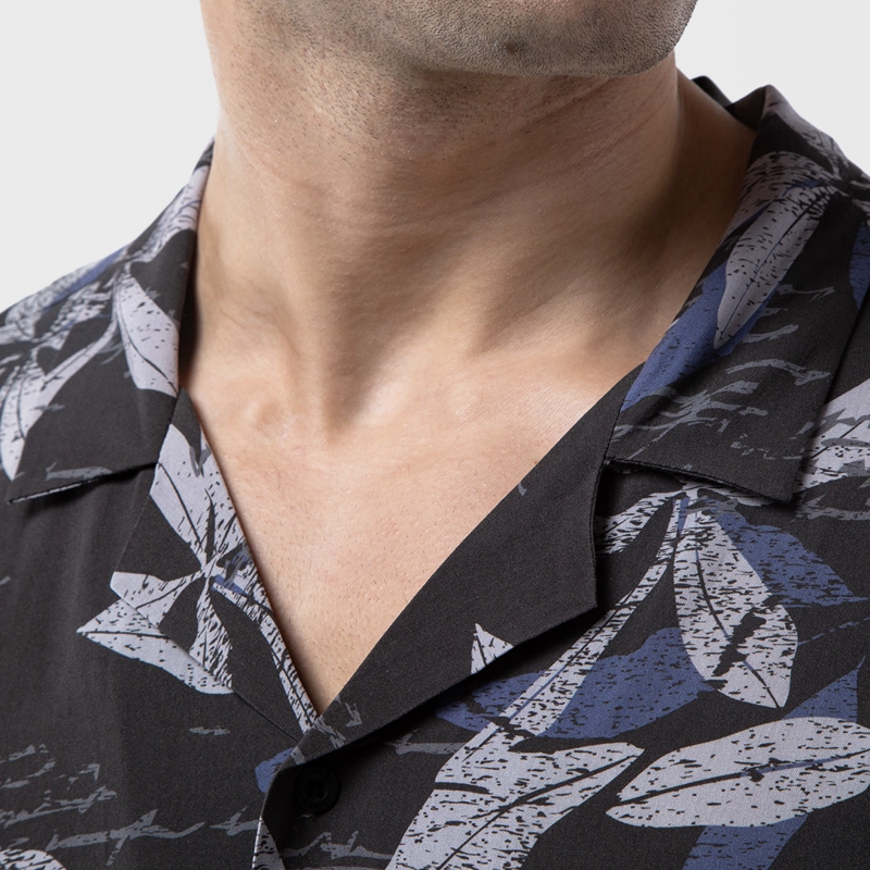 CAMISA VISCOSA DARK FLOWER BLACK BUBBA - 5